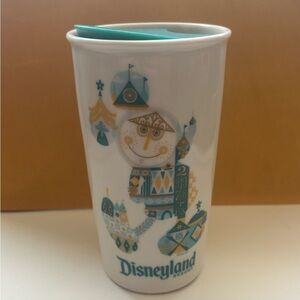 Disneyland Resort Exclusive Teal & Gold Ceramic Starbucks Tumbler